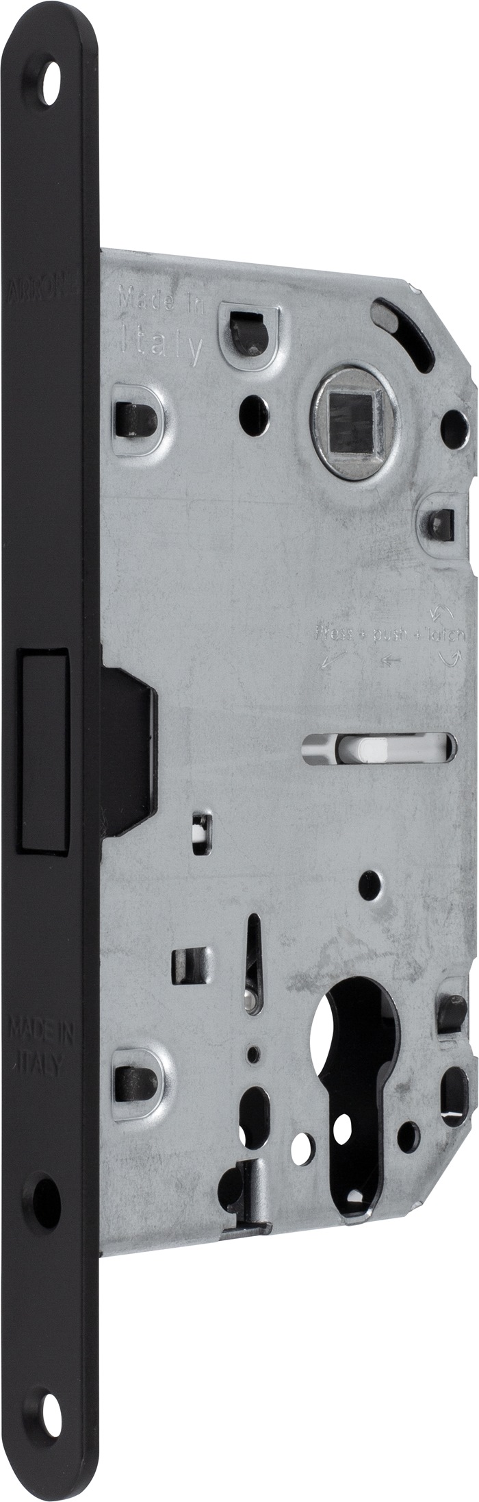 ARRONE magnetlås - AR3310-50/85-BLK - RAL9005 matsort - PZ85 - inklusive karmblik