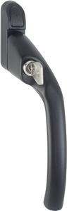 HOPPE 0710EVKS/6 F9714M matsort - paskvil-/vinduesgreb espag med trykcylinder - 7/58mm - Højre - 