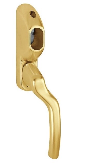 HOPPE 0710VK/93S Tokyo paskvil-/terrassedørsgreb for oval cylinder, F3 guldeloxeret, HØ, 7/110mm