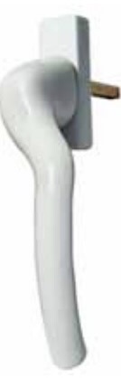 HOPPE 0710VK/U14K Tokyo vinduesgreb, F9010 hvidlakeret, HØ, 7/45mm, inkl. M5x45 skrue