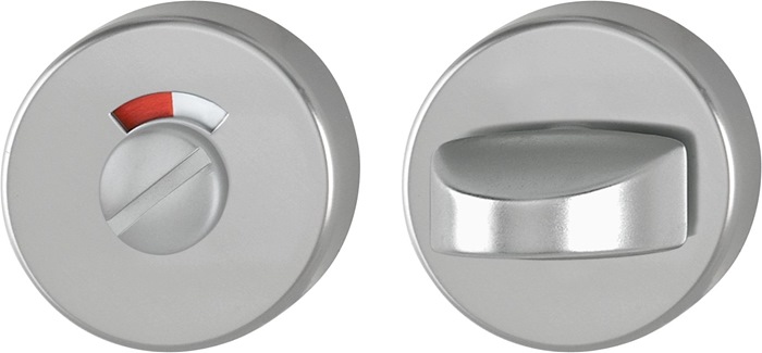 HOPPE 42KS - toiletbesætning rød/hvid indikator for DIN lås - F9 ståleloxeret aluminium