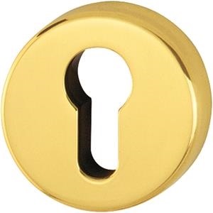 HOPPE 42KS Cylinderafdækninger for PZ-dråbe, 9mm, F77-R Resista poleret messing, sæt á 2 stk.