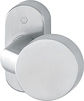 HOPPE E58G/55 fast forsat knop på oval rosette(34x71mm), inkl.8x96mm FDW-stift, F69 rustfrit stål