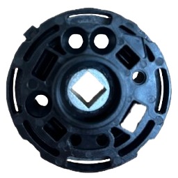 HOPPE K-RFL underdel for 42FI grebsrosette SORT - SIS Ø40mm Skandinavisk - integreret returfjeder