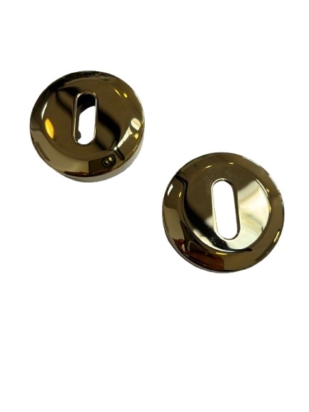 HOPPE M23FIS Nøglehulsrosette for indvendige døre(Boda 2014) 37-42mm - sæt á 2 stk., F77-R Resista poleret messing.