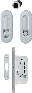 HOPPE M472 kit 6 vrider til skydedøre, F41-R satineret krom Resista - DB 2265667