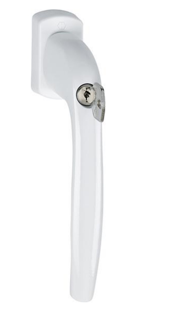 HOPPE PSK-0810S/U10 New York parallel skyde-kip greb Hvid F9016, LIGE, 7/35mm, låsbart m. nøgle H001