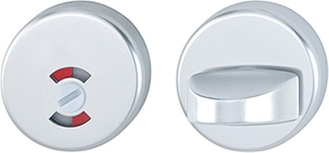 HOPPE toiletbesætning m. rød/hvid indikator for modullås 5,5mm forsat F1 sølveloxeret - DB 5056065