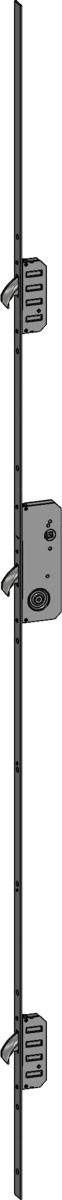Winkhaus STV-BTV-FG25362-1 LO1/50/8 M2 Højre PAL MCTerrassedørlås - dorn 50  - 3 kolver - 25mm stolpe - kort udgave 5085018